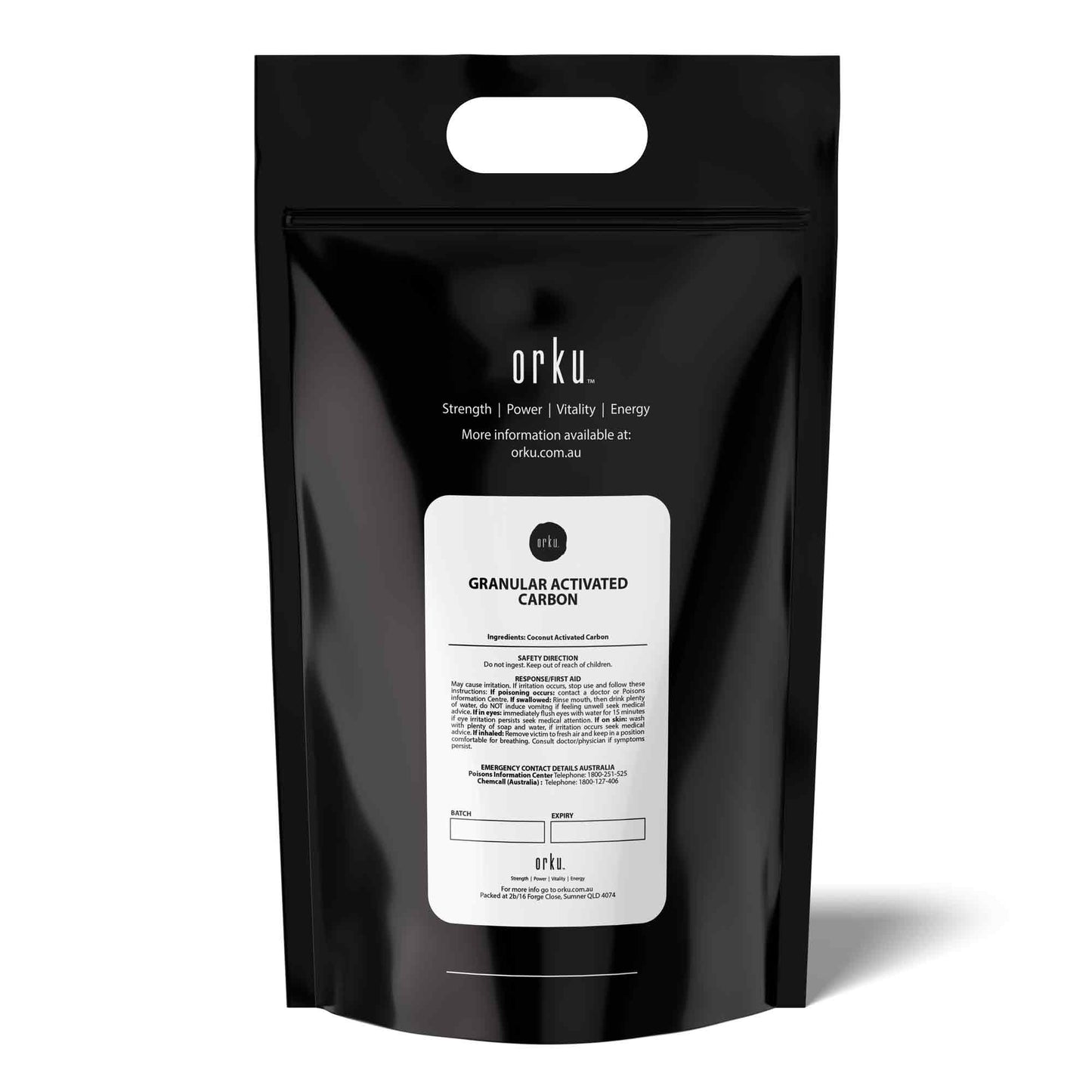 ORKU Granular Activated Carbon - Coconut Shell Charcoal - 5kg
