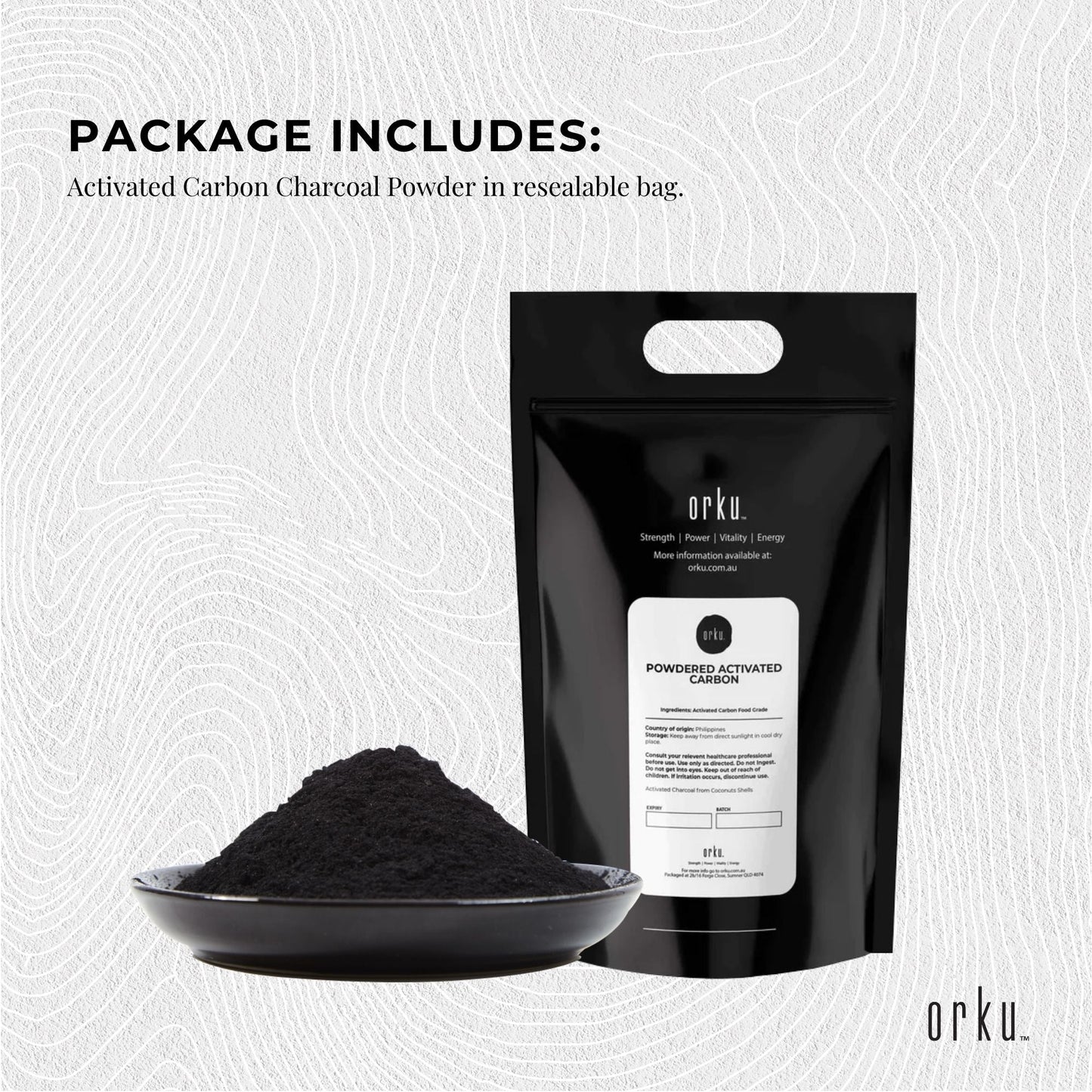 ORKU Granular Activated Carbon - Coconut Shell Charcoal - 10kg