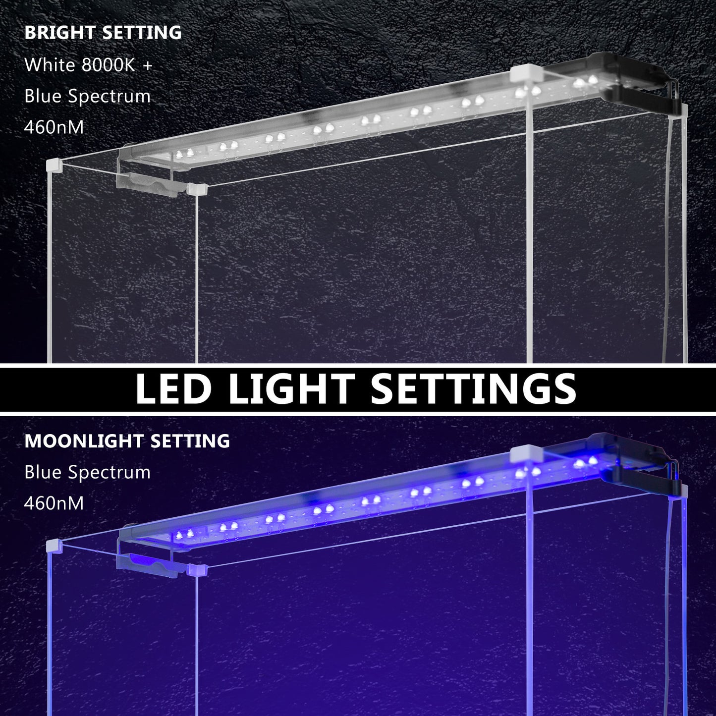Dynamic Power 18w LED light Blue/White - 75-95cm Combo