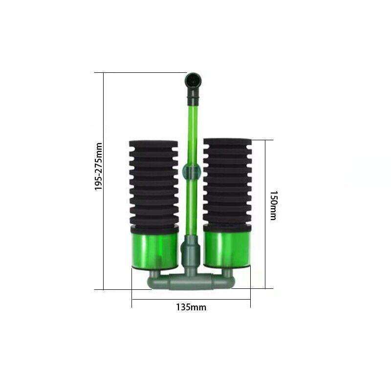 Double Head Sponge Filter with Bio Media compartments