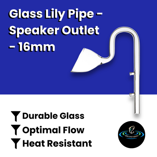 Glass Lily Pipe - Speaker Outlet - 16mm