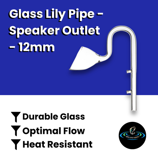 Glass Lily Pipe - Speaker Outlet - 12mm