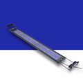 Blue and white LED light bar on a blue and white background