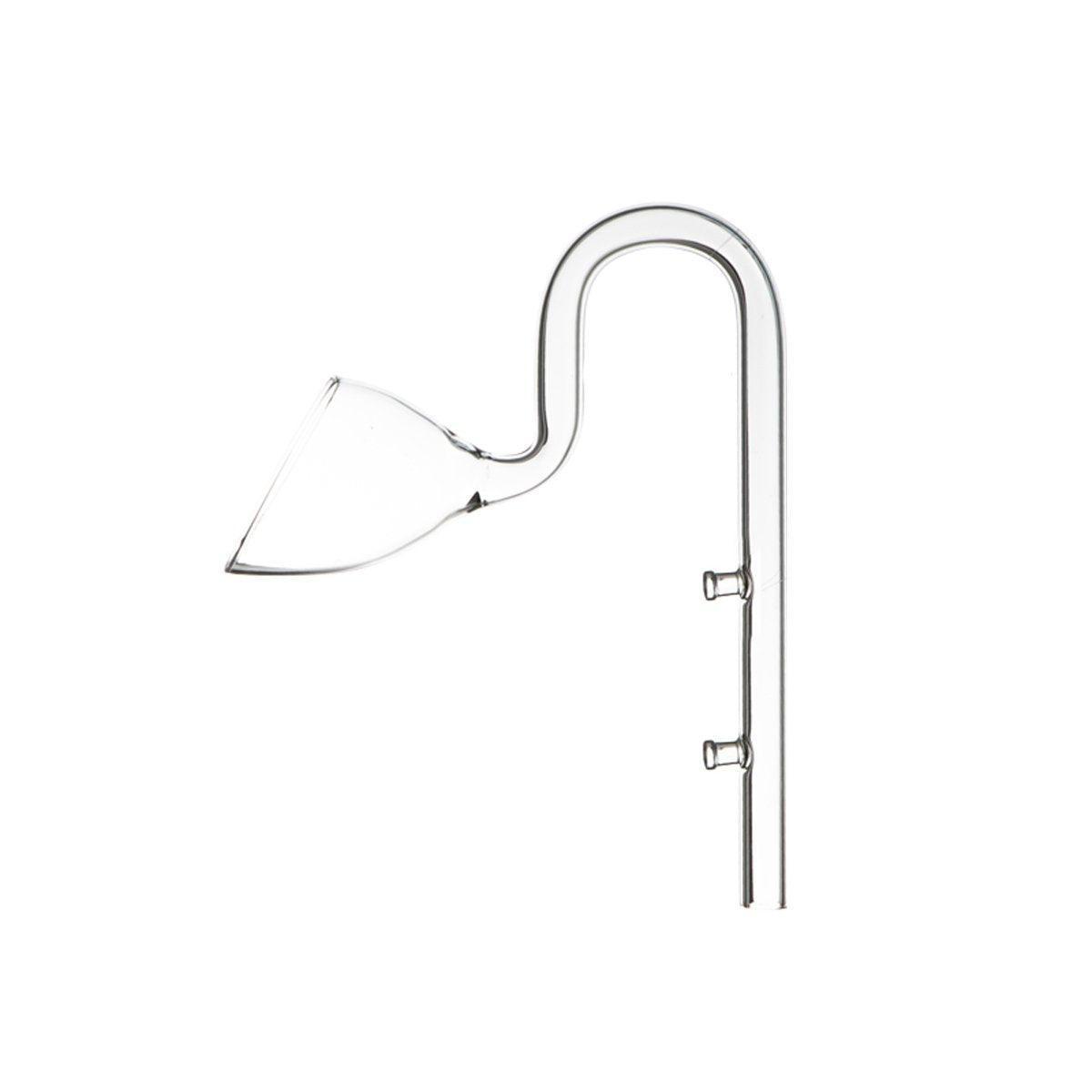 Glass Lily Pipe Speaker Outlet 12mm on a white background
