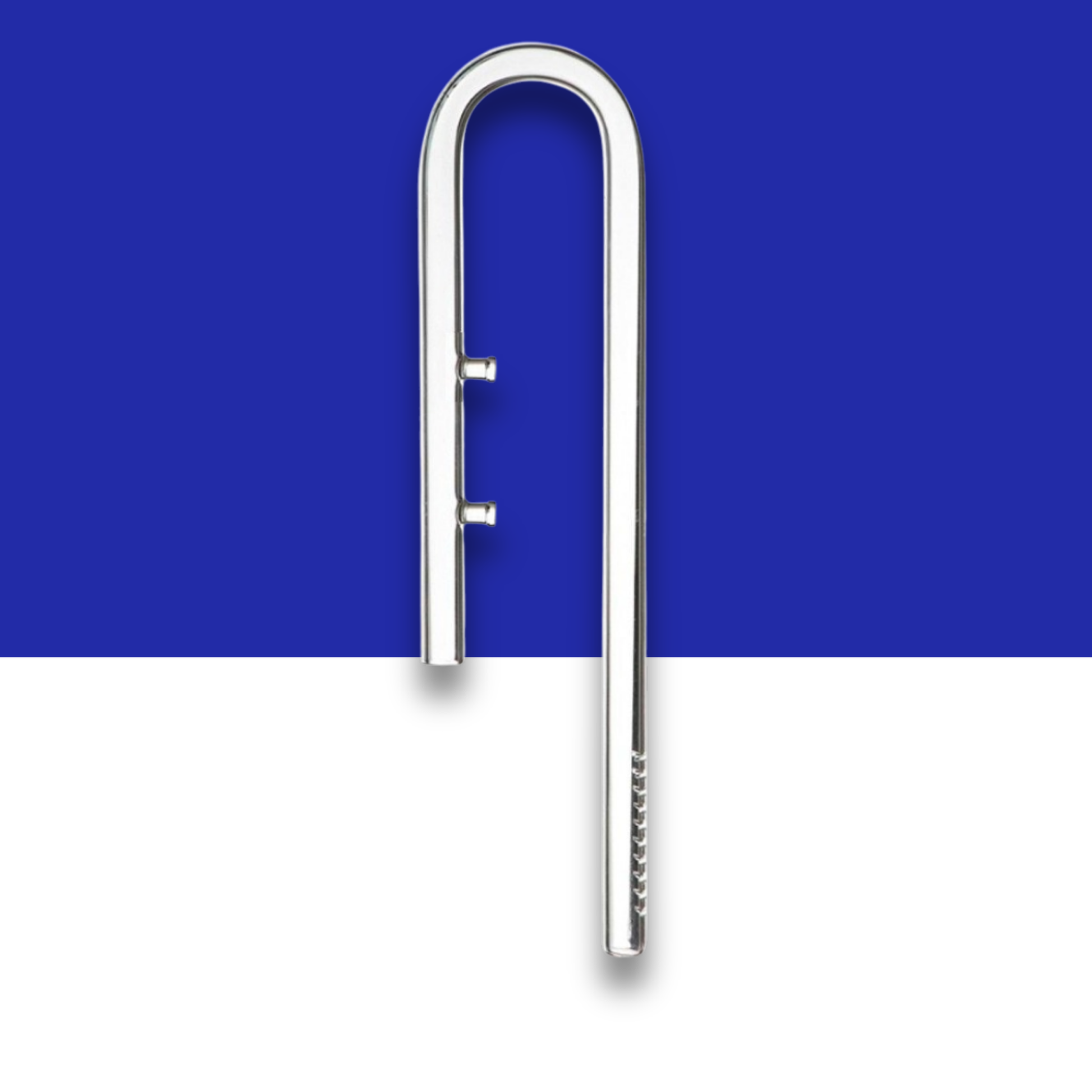 Glass curved Filter Inlet on a blue and white background