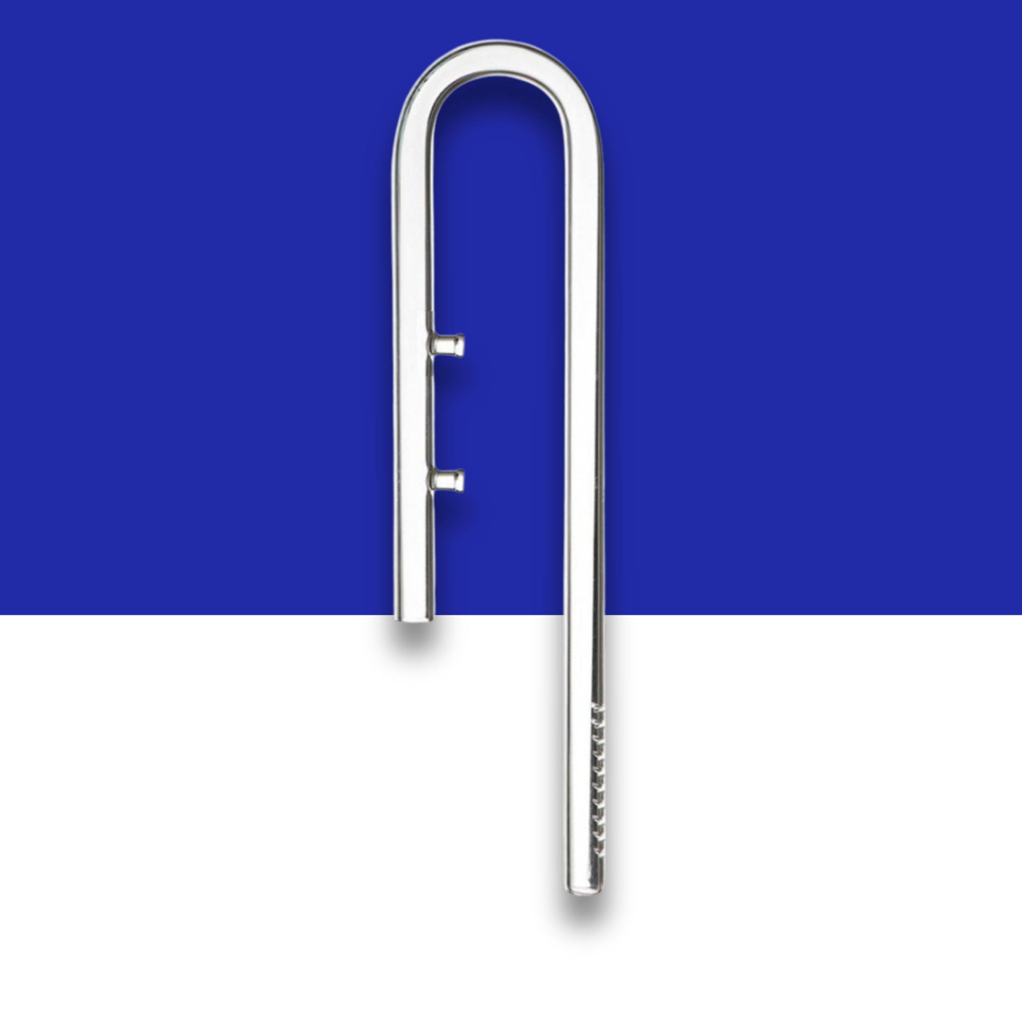 Glass curved Filter Inlet on a blue and white background