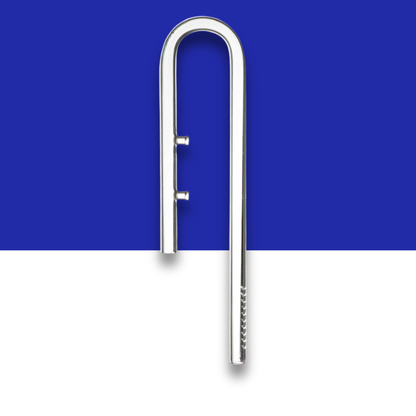 Glass curved Filter Inlet on a blue and white background