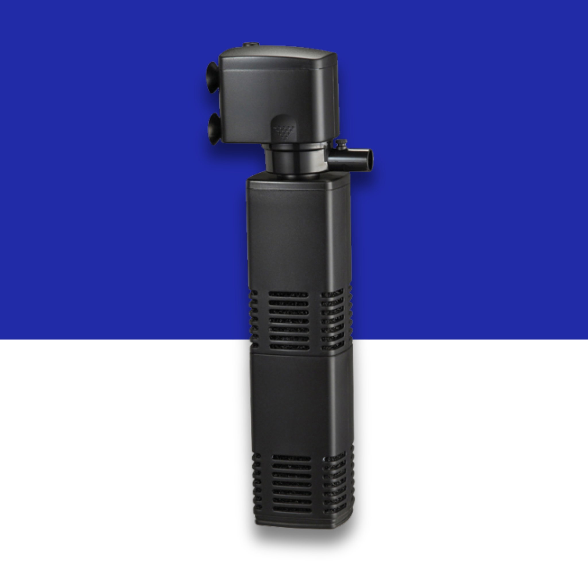 Black PetWorx Internal aquarium filter on a blue and white background