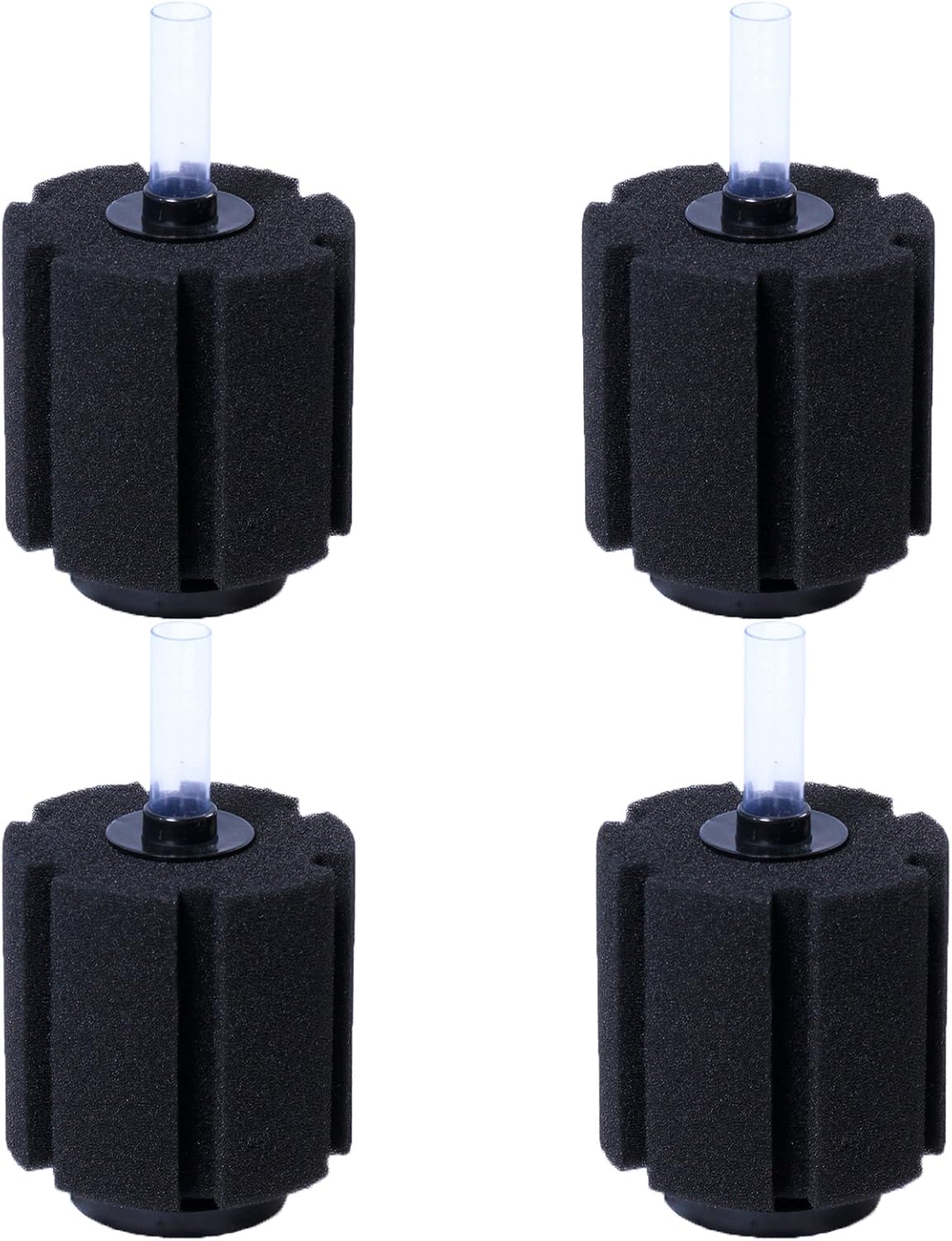 Aquarium Sponge Filter Breeding Fry Betta Shrimp Nano Fish Tank 4pcs (Large up to 60Gal)