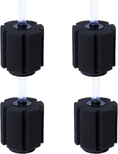 Aquarium Sponge Filter Breeding Fry Betta Shrimp Nano Fish Tank 4pcs (Large up to 60Gal)