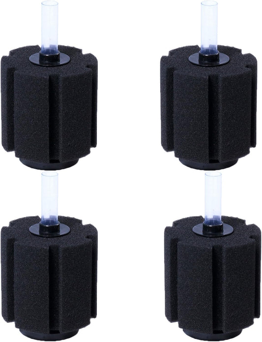 Aquarium Sponge Filter Breeding Fry Betta Shrimp Nano Fish Tank 4pcs (Large up to 60Gal)