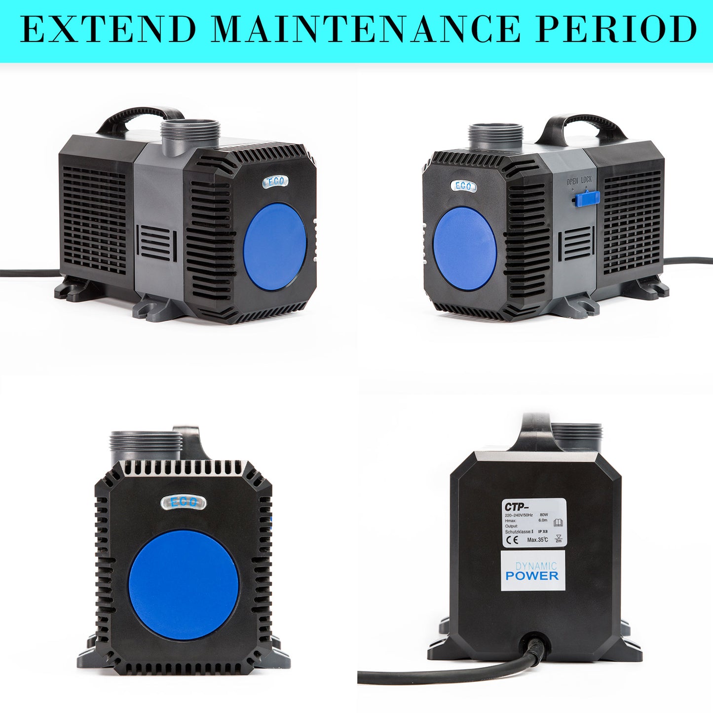 Dynamic Power Submersible Pump - 10000L/H