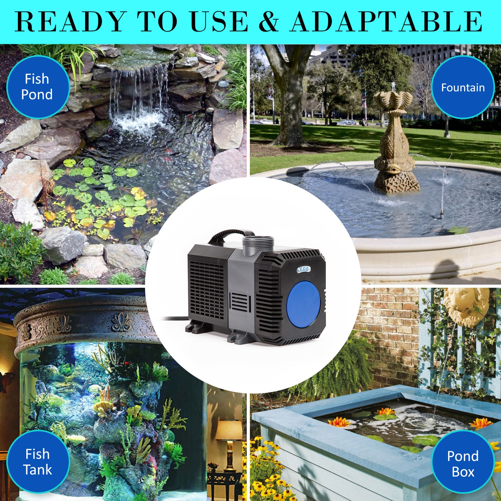 Dynamic Power Submersible Pump - 10000L/H