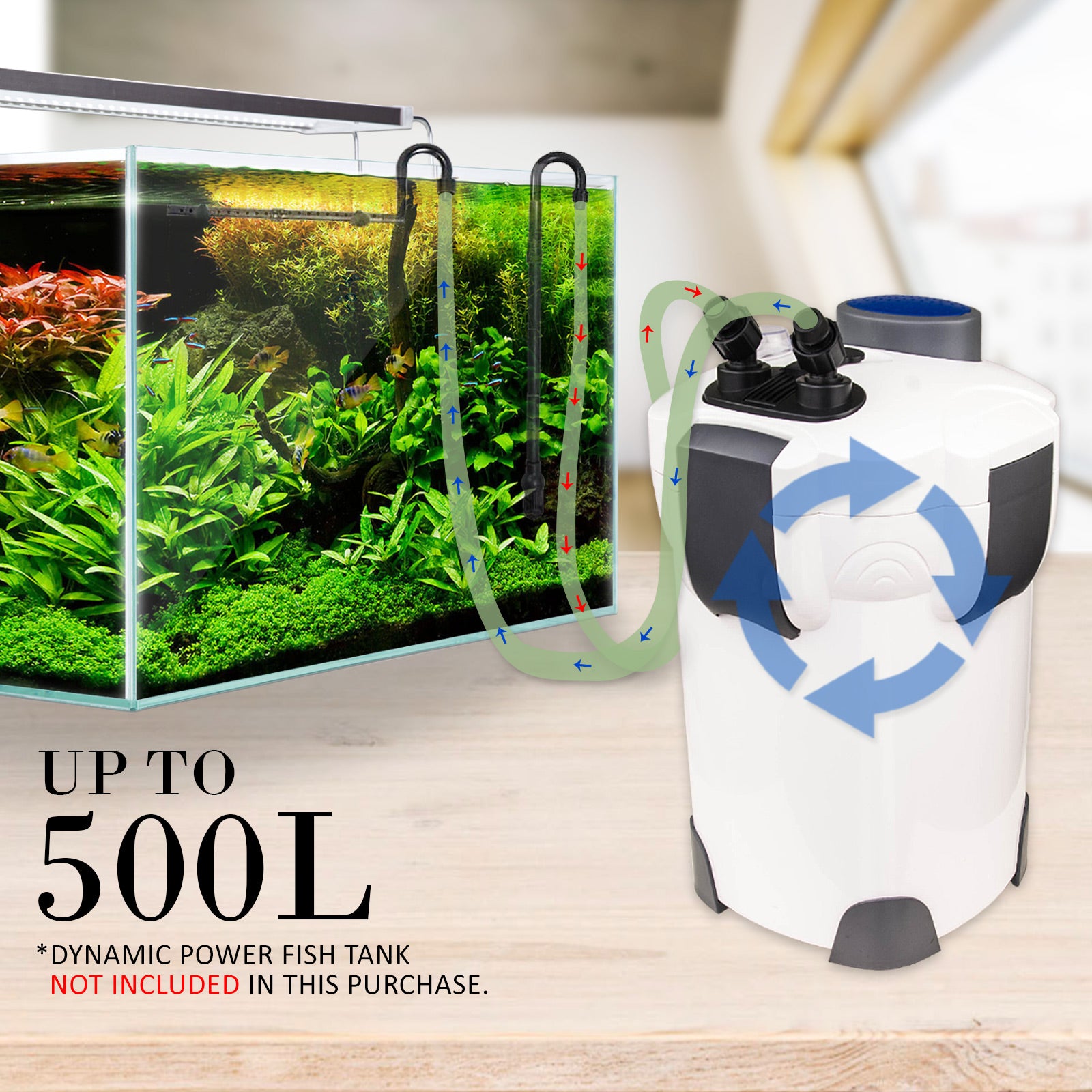 Dynamic Power External Canister Filter with UV Steriliser - 2000L/H + Media Kit