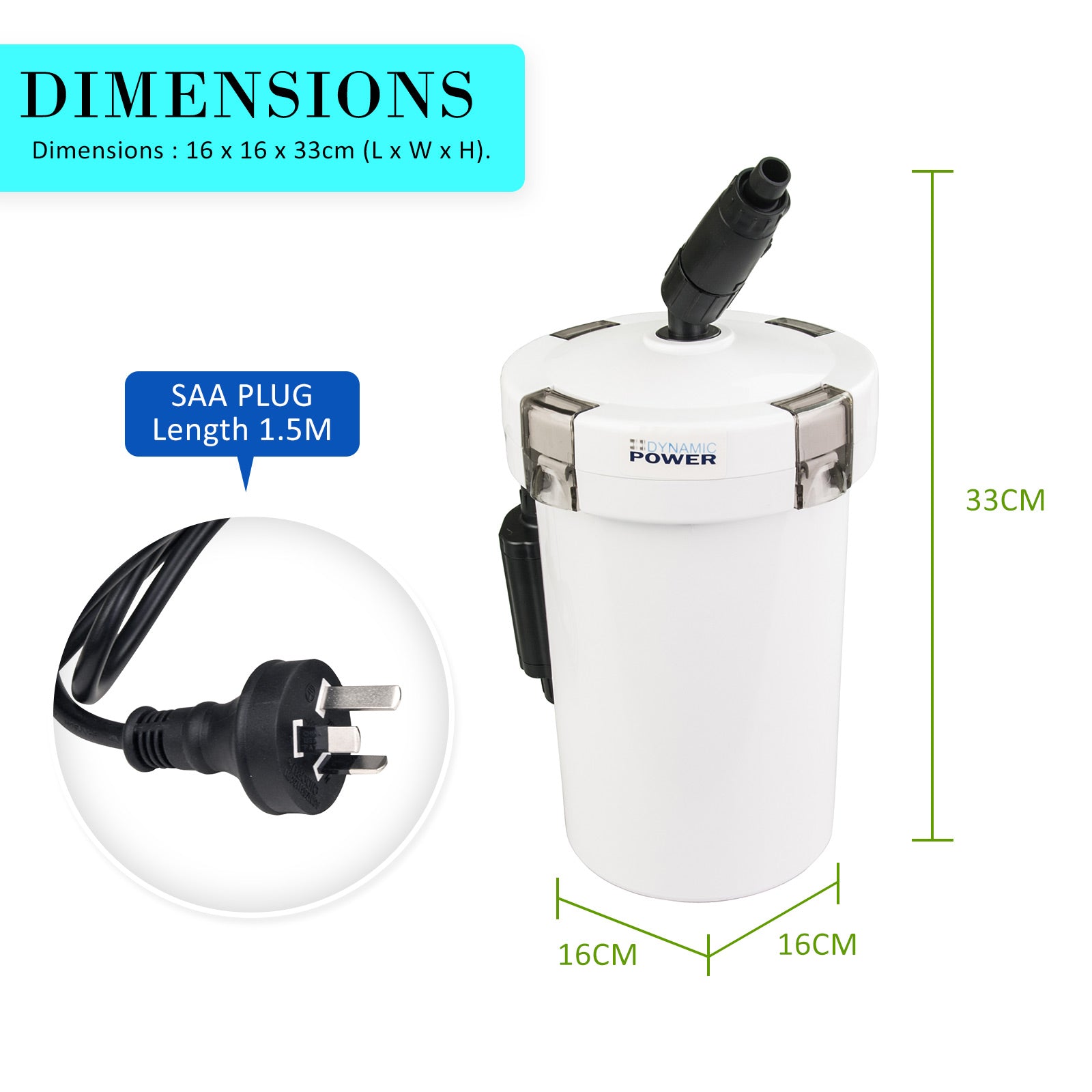 Dynamic Power External Canister Filter - 400L/H