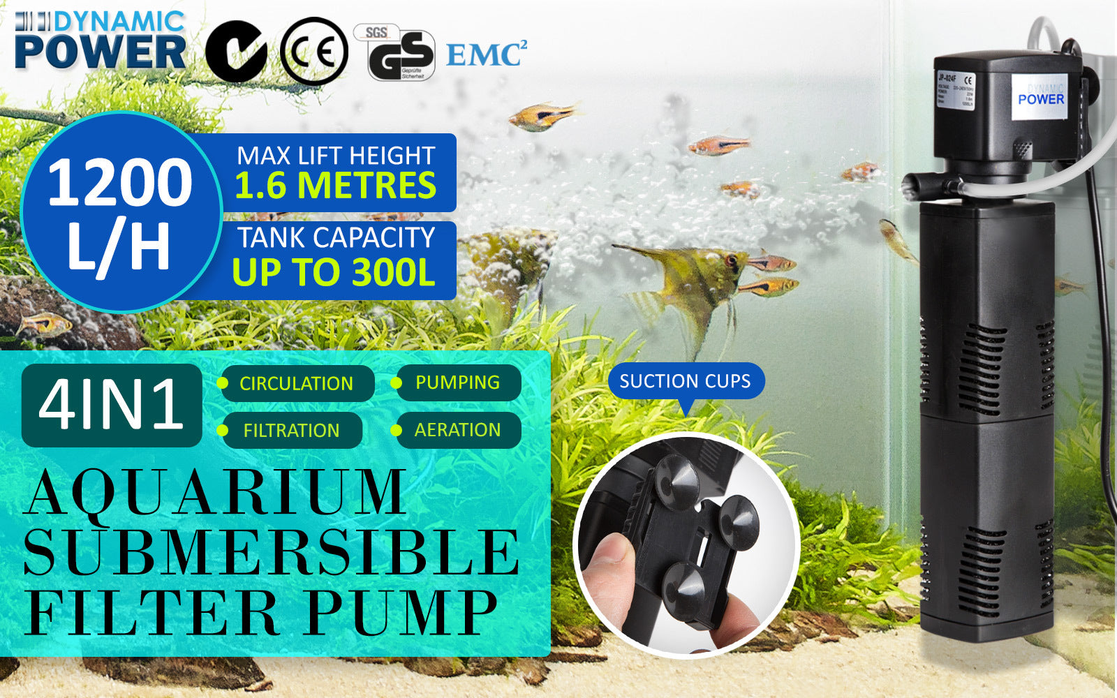 Dynamic Power 3-in-1 Internal Filter - 1200L/H