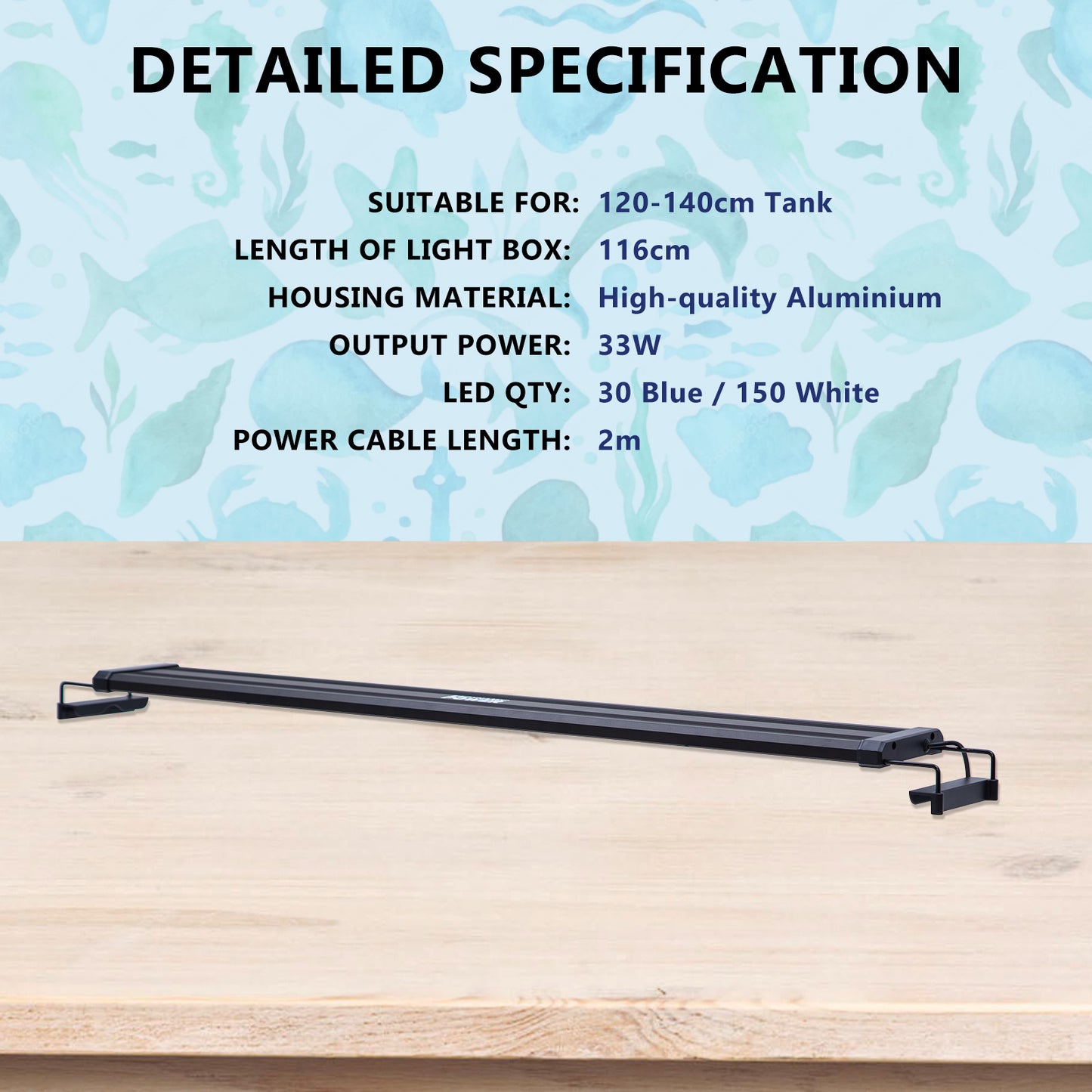 Dynamic Power 27W LED Light Blue/White - 95-115cm