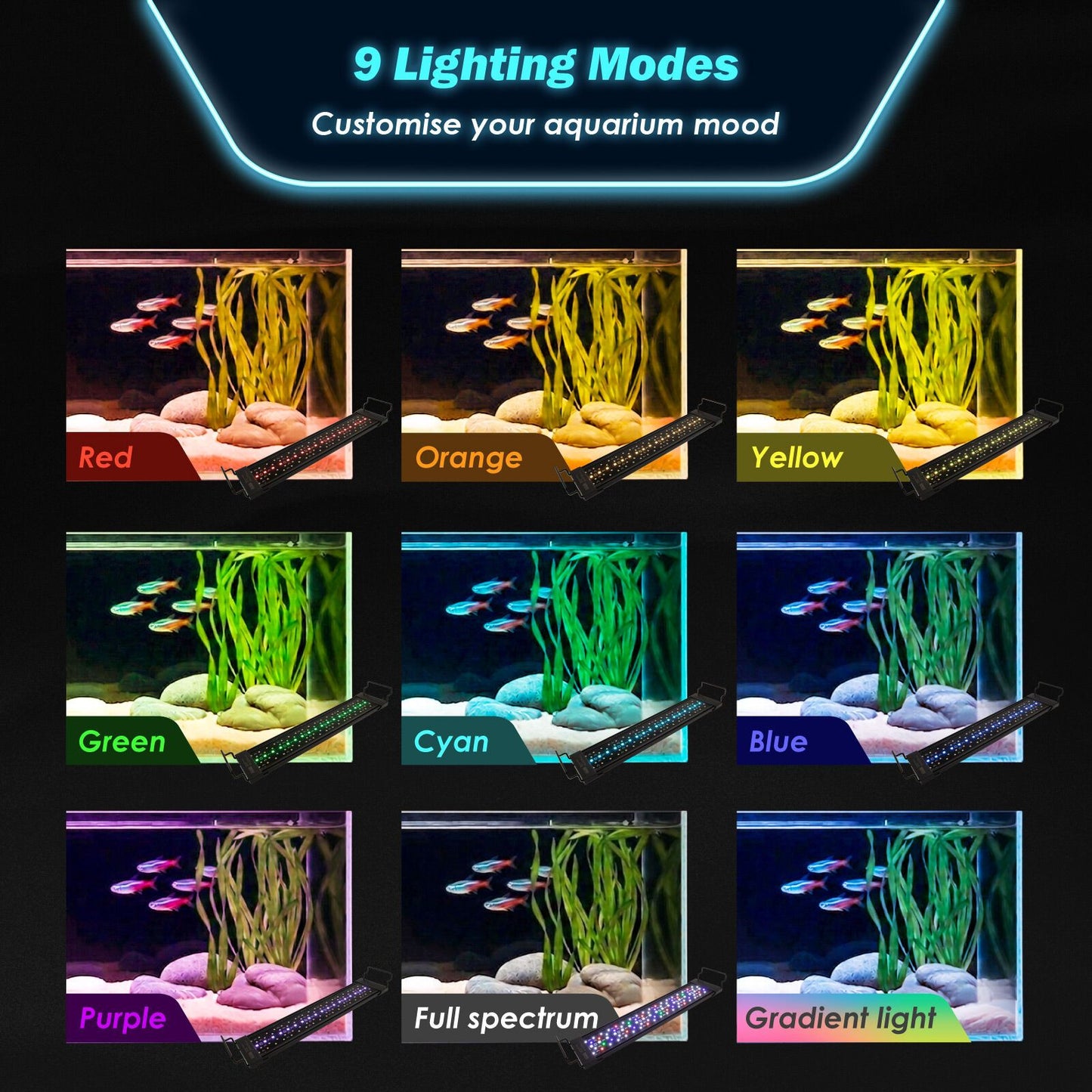 Dynamic Power 24W RGB LED Plant Light - 56cm