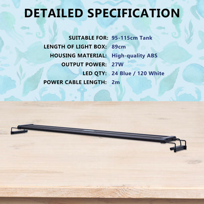 Dynamic Power 33W LED Light Blue/White - 120-140cm