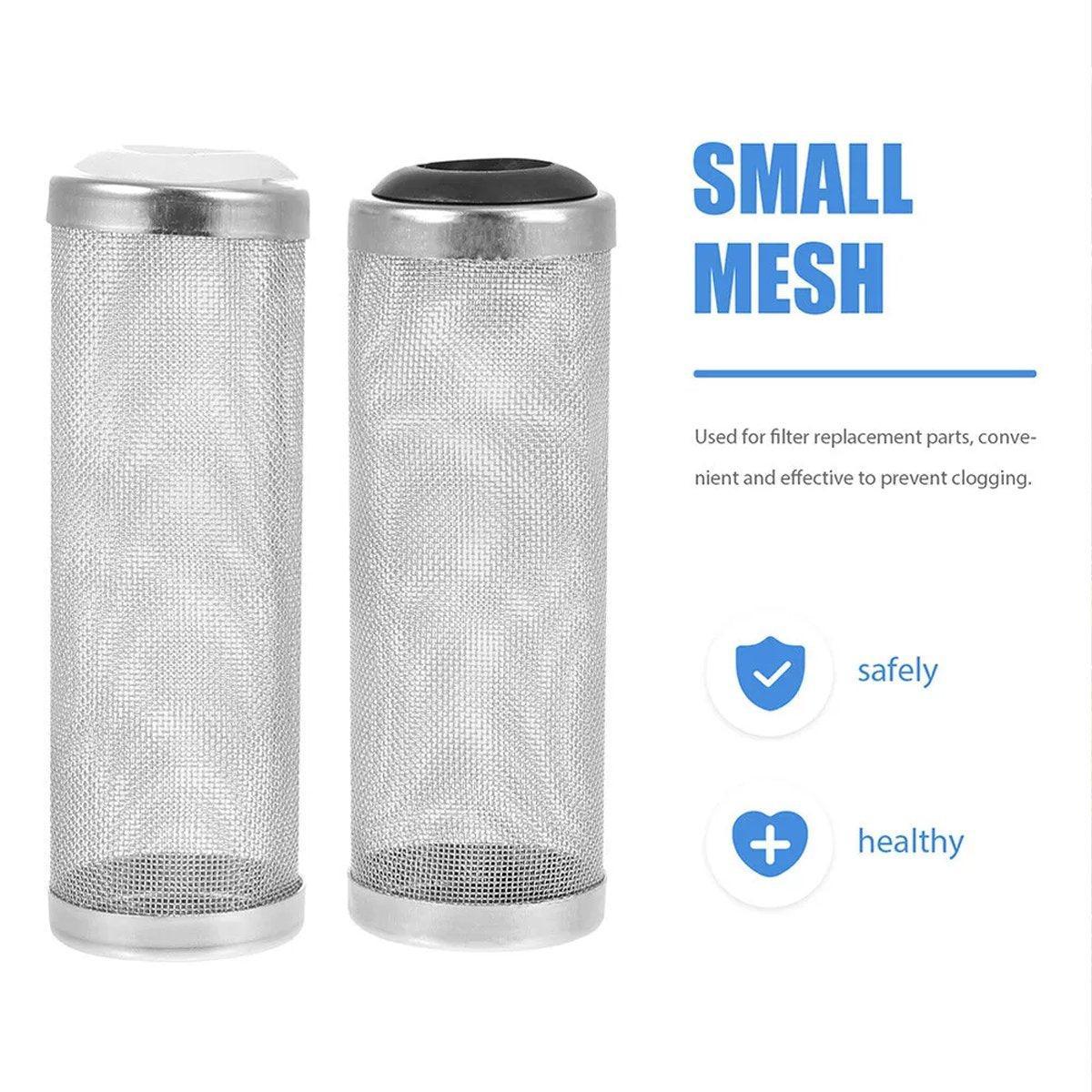 Stainless Steel Filter Intake Guard - Silver - 4PCS - Small