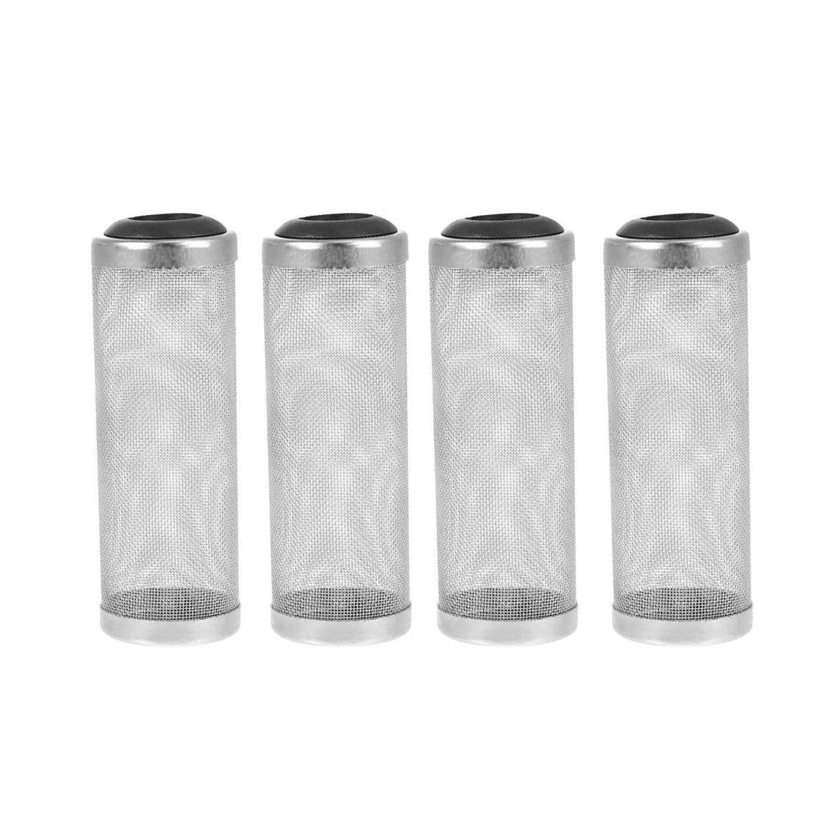 Stainless Steel Filter Intake Guard - Black - 4PCS - Small