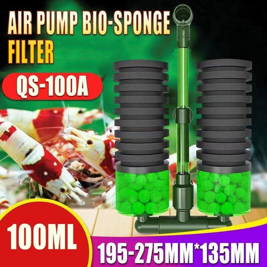 Double Head Sponge Filter with Bio Media compartments