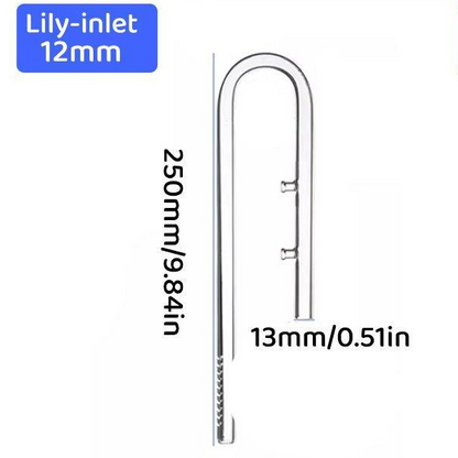 Glass Lily Pipe - Inlet - 12mm