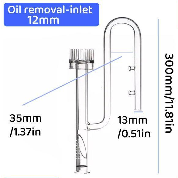 Glass Lily Pipe - Surface Skimmer Inlet - 12mm