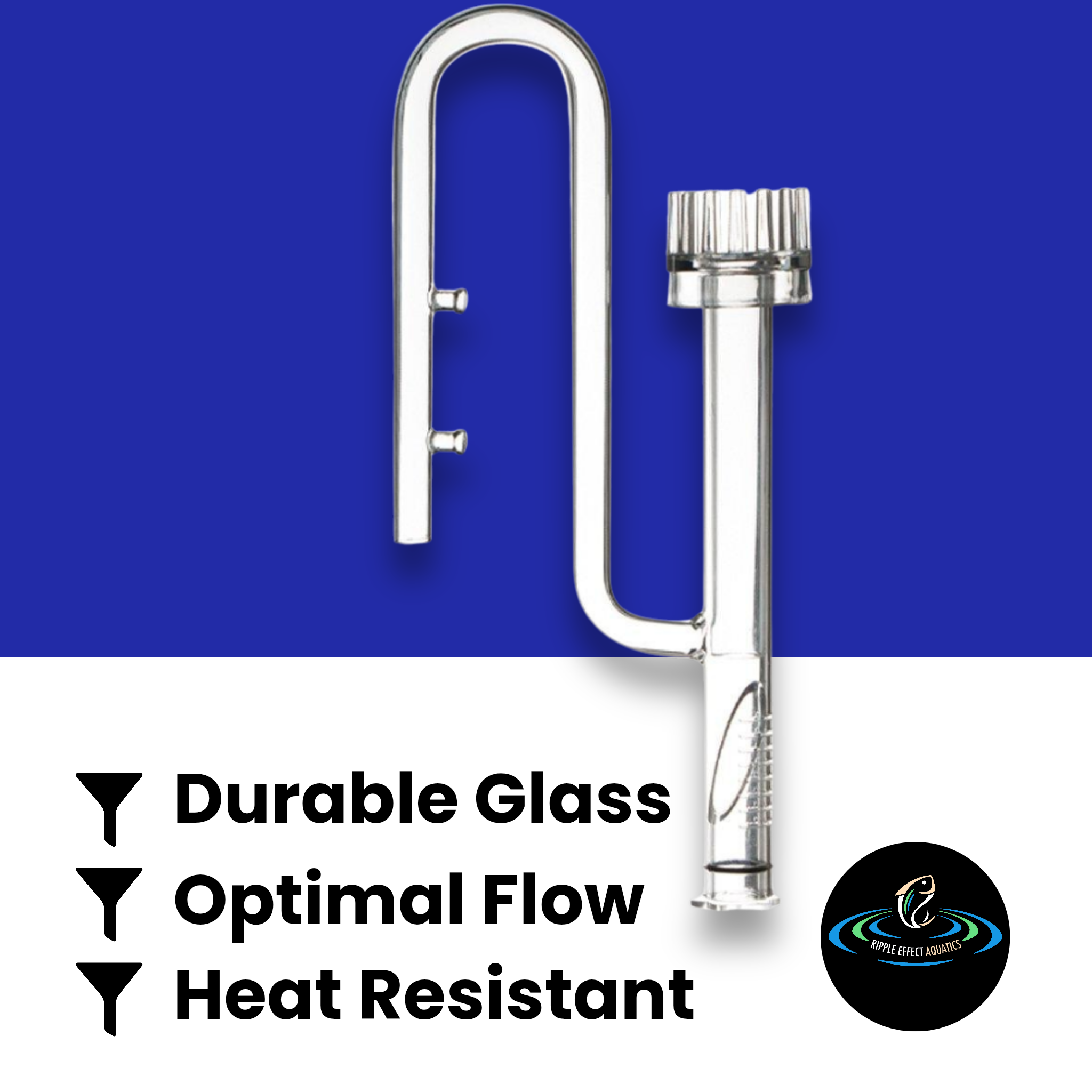 Glass Lily Pipe - Surface Skimmer Inlet - 12mm