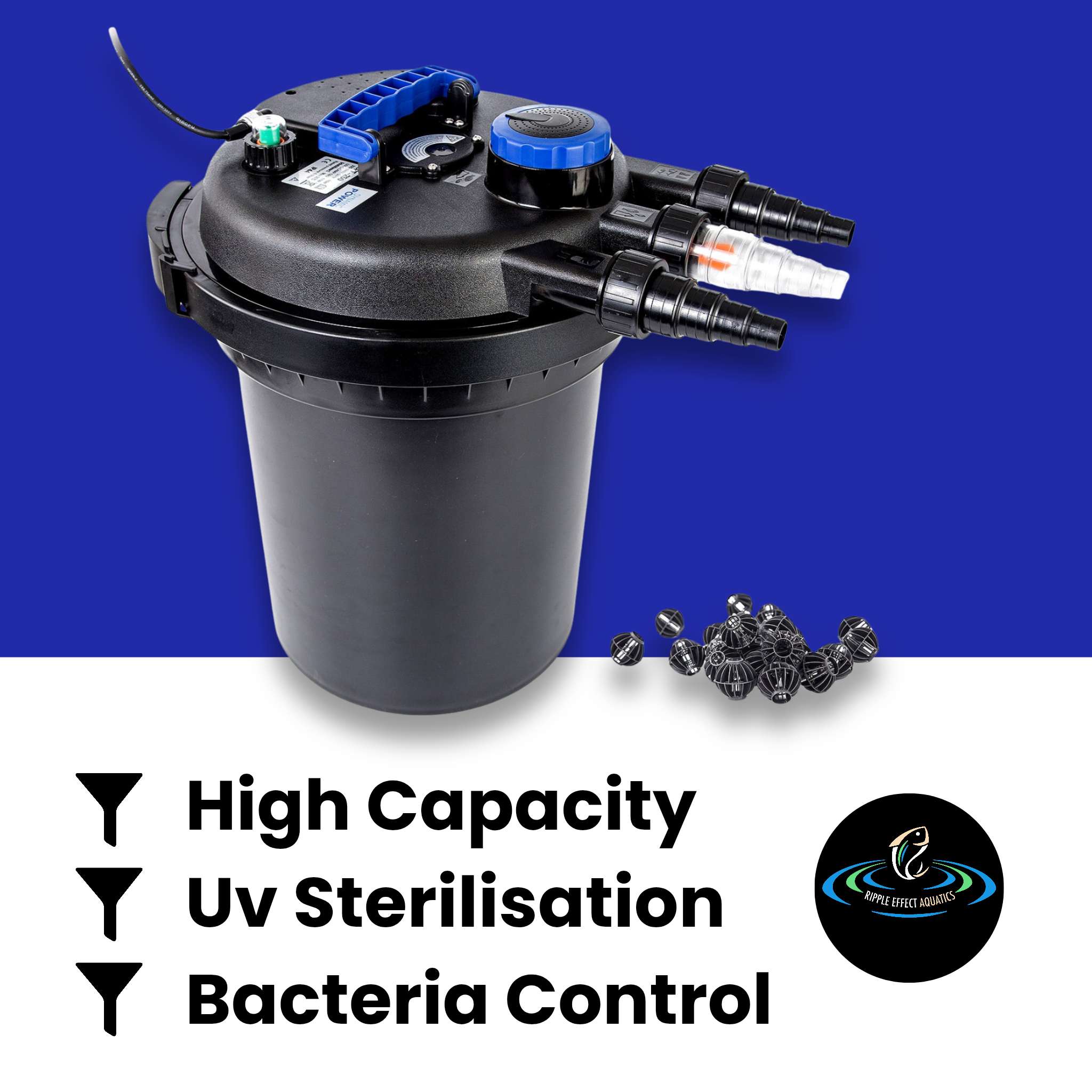 Dynamic Power Pond Canister Filter with UV Steriliser - 10000L/H