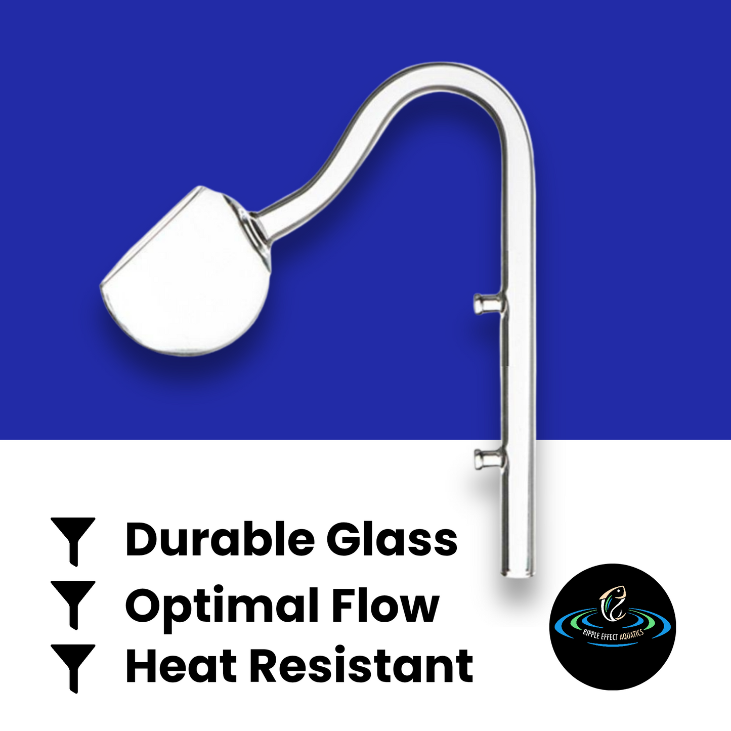 Glass Lily Pipe - Hemispherical Outlet - 12mm