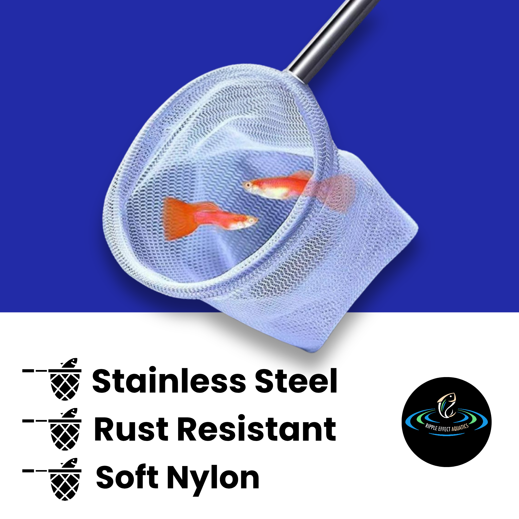 Retractable Pocket Fish Net - Shape - Round - L