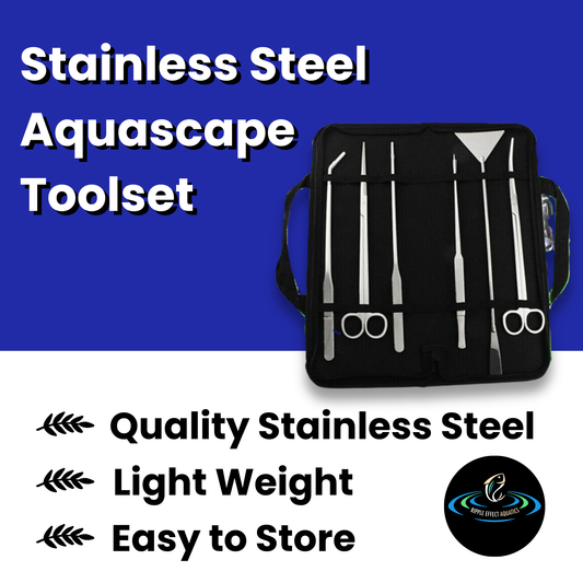 Stainless Steel Aquascape Tool Set  - 6PC Kit + Case