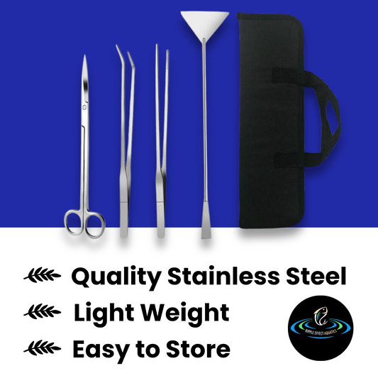 Stainless Steel Aquascape Tool Set  - 4PC Kit + Case