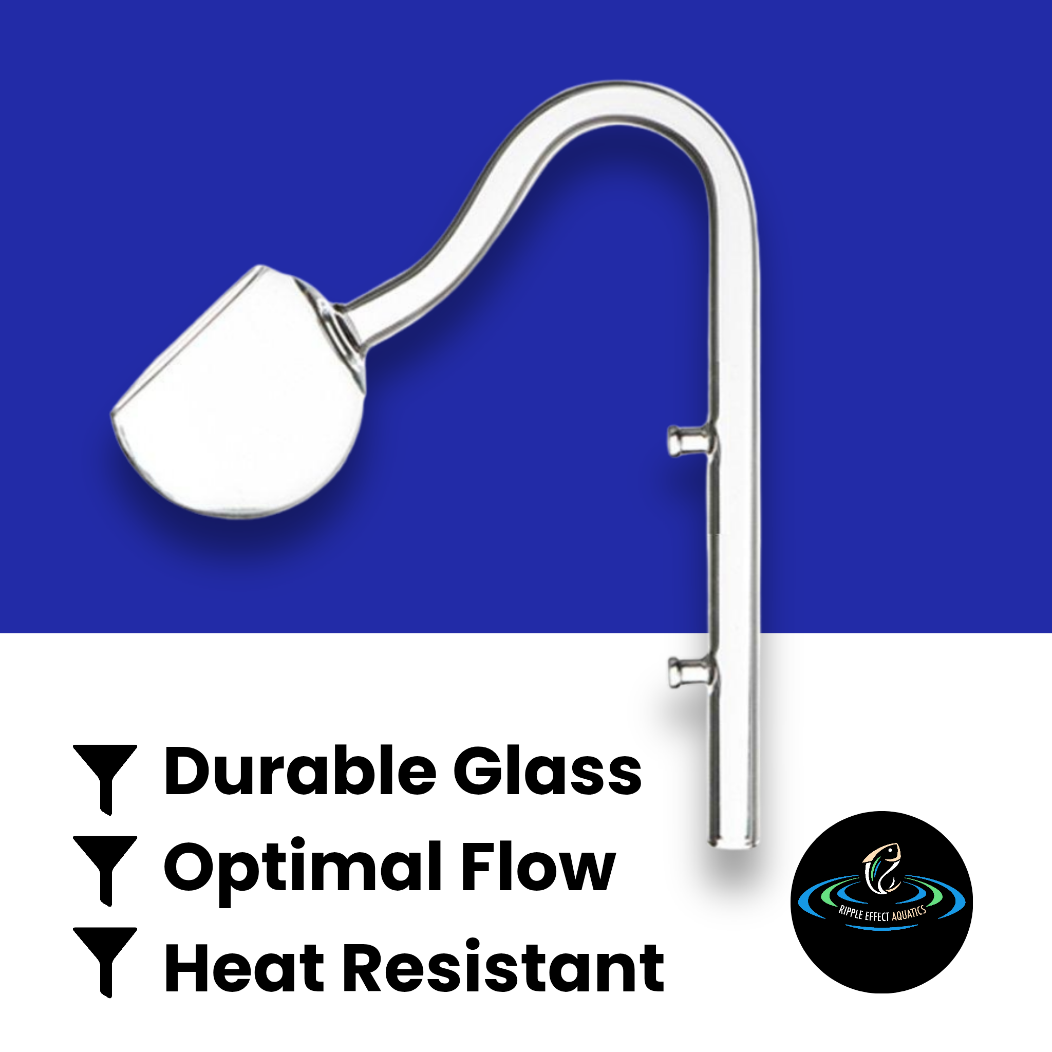 Glass Lily Pipe - Hemispherical Outlet - 16mm