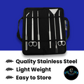 Stainless Steel Aquascape Tool Set  - 6PC Kit + Case
